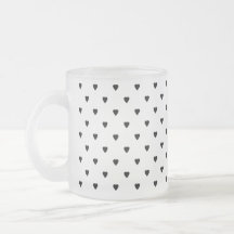 Black and White Hearts Pattern. Coffee Mug