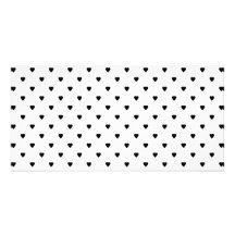 Black and White Hearts Pattern. Custom Photo Card