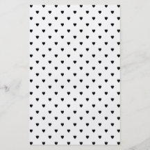 Black and White Hearts Pattern. Full Color Flyer