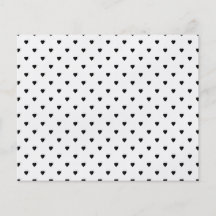 Black and White Hearts Pattern. Full Color Flyer