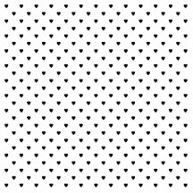 Black and White Hearts Pattern. Photo Cutout