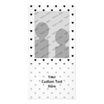 Black and White Hearts Pattern. Photo Cards