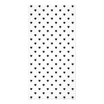Black and White Hearts Pattern. Picture Card
