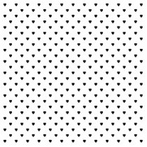 Black and White Hearts Pattern. Photo Cutout