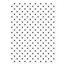 Black and White Hearts Pattern. Post Card