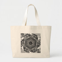 Black and White hex ribbon Dec 2012 Canvas Bag