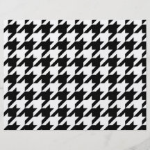Black and White Houndstooth Personalized Flyer