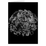 Black and White Ink Swirl Greeting Cards