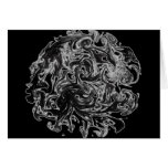 Black and White Ink Swirl Greeting Card
