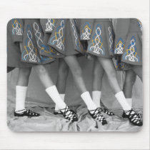 Black and White Irish Dancers Mousepad