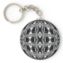 black and white key chain