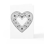 Black and White Lace Heart