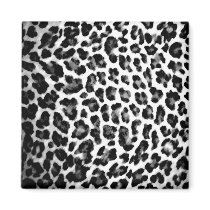 Black and White Leopard Print Refrigerator Magnet