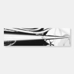 Black and White Lines and Swirls. Bumper Sticker