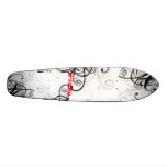 black and white longboard skateboards