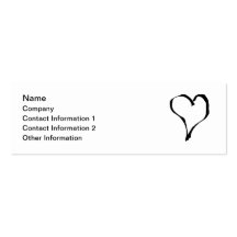 Black and White Love Heart Design. Business Card Templates