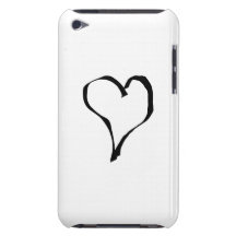 Black and White Love Heart Design. iPod Case-Mate Case