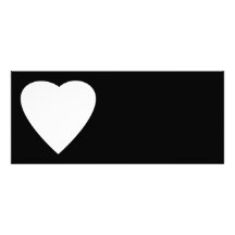 Black and White Love Heart Design. Invitation