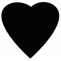 Black and White Love Heart Design. Photo Cut Outs