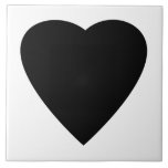 Black and White Love Heart Design. Ceramic Tile