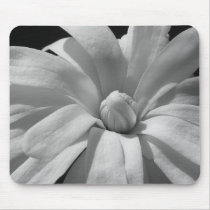 Black and White Magnolia Centennial Mouse Pads