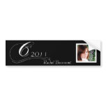 Black and White Modern Classic Wine Label Bumper Stickers