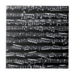 Black and white music notes