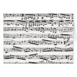 Black and white musical notes cards