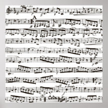 Black and white musical notes posters