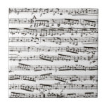 Black and white musical notes tile