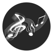 Black and White Musical Scale Sticker