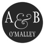 BLACK AND WHITE NAME TAG STICKER