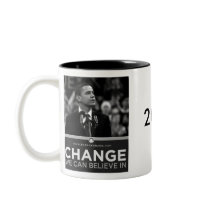 Black and white Obama Mug