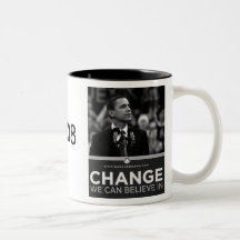 Black and white Obama Mug