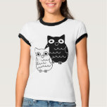 Black and White Owls t-shirts