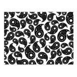 Black and White Paisley. postcards
