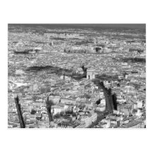 Black and White Paris view Post Card
