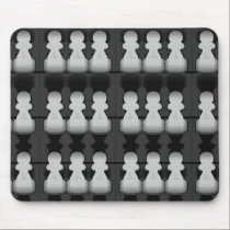 Black and white pawns - mouse mat mousepads