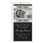 Black and White Photo Baby Birth Annoucements photo cards
