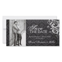 Black and White Photo Save The Date Invitation Photo Greeting Card