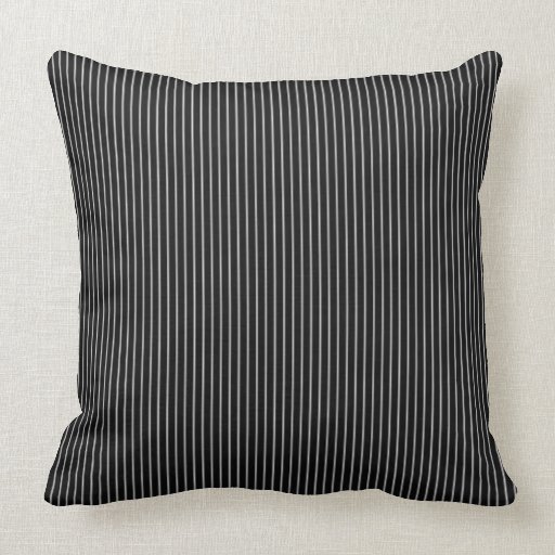 Black and White Pinstripe Pillow Zazzle