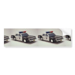 Black and white police car bumper stickers