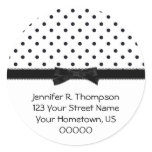 Black and White Polka Dot Address Stickers