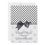 Black and white polka dot Bridal shower Invitation