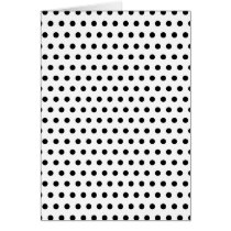 Black and White Polka Dot Pattern. Spotty. Greeting Cards