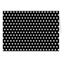 Black and White Polka Dot Pattern. Spotty. Card