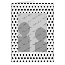 Black and White Polka Dot Pattern. Spotty. Card