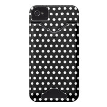Black and White Polka Dot Pattern. Spotty. Id Iphone 4 Cases