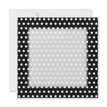 Black and White Polka Dot Pattern. Spotty. Invite