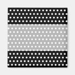 Black and White Polka Dot Pattern. Spotty. Refrigerator Magnet